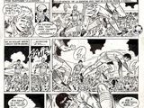 a black and white page from a comic strip with a comic strip in the background