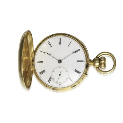 an image of a gold pocket watch with roman numerals on the dial