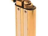 a close up of a lighter on a white background