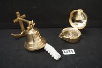 boussole de voyage + cloche de bateau - laiton - diamètre de…