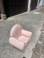 Fauteuil club d'enfant en skaï rose (H dossier 63cm) (photo 3)