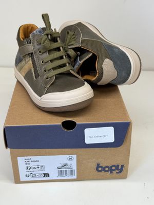 Paire DE Chaussures Enfant Bopy Volt Taille 26 Kaki Fonce - …