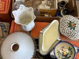 a box of assorted items sitting on a table