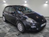 black fiat punto parked on a checkered floor in a garage