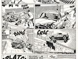 an image of a comic strip with a car crashing into the ground