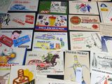 many different types of advertising cards on the table
