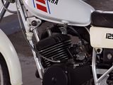 a motorcycle that is parked in a parking lot