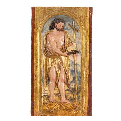 Relief EN Bois SculptÉ, LaquÉ ET DorÉ, 18e SIÈCle