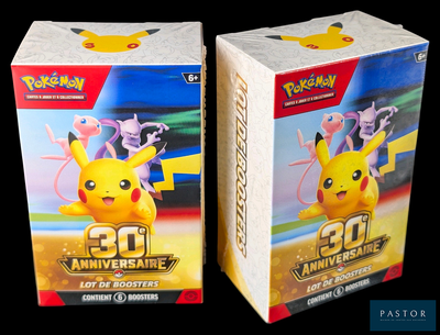 deux boîtes de jouets Pikachu et Pokémon pour le 30e anniversaire