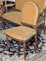 Ensemble salon 5 pièces style Louis XVI en bois doré compren… (photo 3)