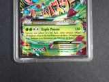 a close up of a pokemon card in a plastic container
