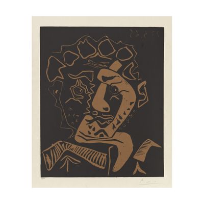 une image représentant le dessin d'une femme portant un chapeau et une écharpe