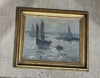 a picture of a painting hanging on the wall of a building
