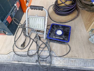 a lot of electrical equipment on the floor of a truck