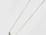 un collier en argent muni d'une chaîne qui y est attachée