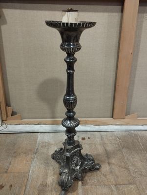 Pique-cierge tripode Laiton anciennement argent