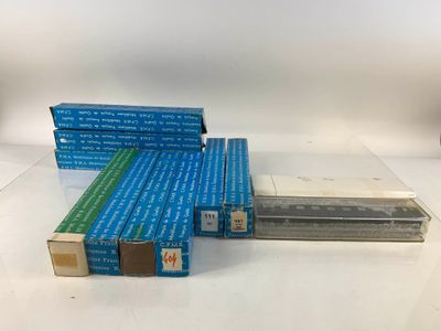 four boxes of blue and white boxes of blue and white boxes