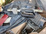 an image of a motor bike with a blower in the back of it
