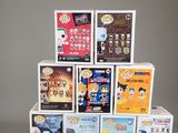 the box contains a variety of pop vinyl figures including the characters from the cartoon series