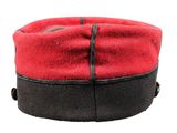 an image of a red and black hat on a white background