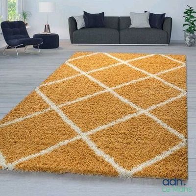 an image of a living room with a rug on the floor