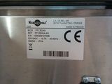 a label on the side of a stainless steel oven