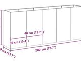 a drawing of a white cabinet with three doors and three shelves
