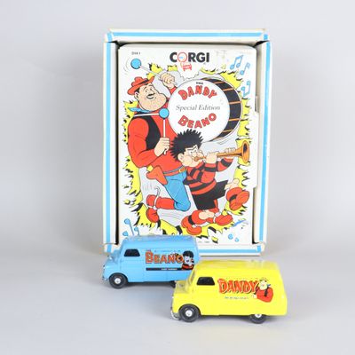 a toy truck and a box with a cartoon character on it