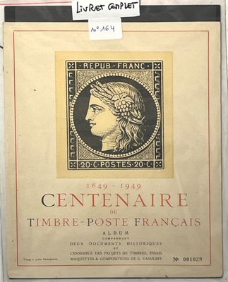 Livret complet du centenaire du timbre poste 1849-1949 compr…