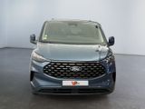 the front view of a blue 2020 ford escape in a showroom