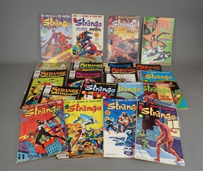 a bunch of comic books sitting on top of a table
