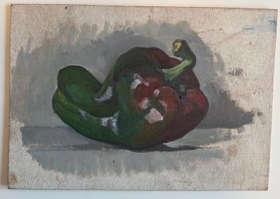 Jos Henri PONCHIN (1897 - 1981), "Poivron vert et rouge".