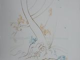 dessin représentant un arbre avec des fleurs et des oiseaux en arrière-plan