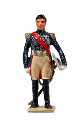 figurine of a man in a military uniform with a sword