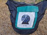 a bag that has a picture of a person on it