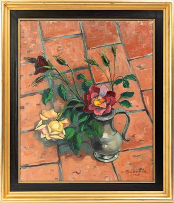 Harry SEGUELA (1921-2001), "Bouquet dans l'atelier de la Thé…