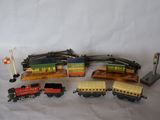 a lot of toy trains that are on the table