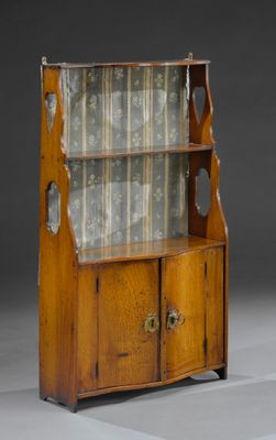 Étagère murale mouvementée en bois naturel à cotés découpés … - Photo 1