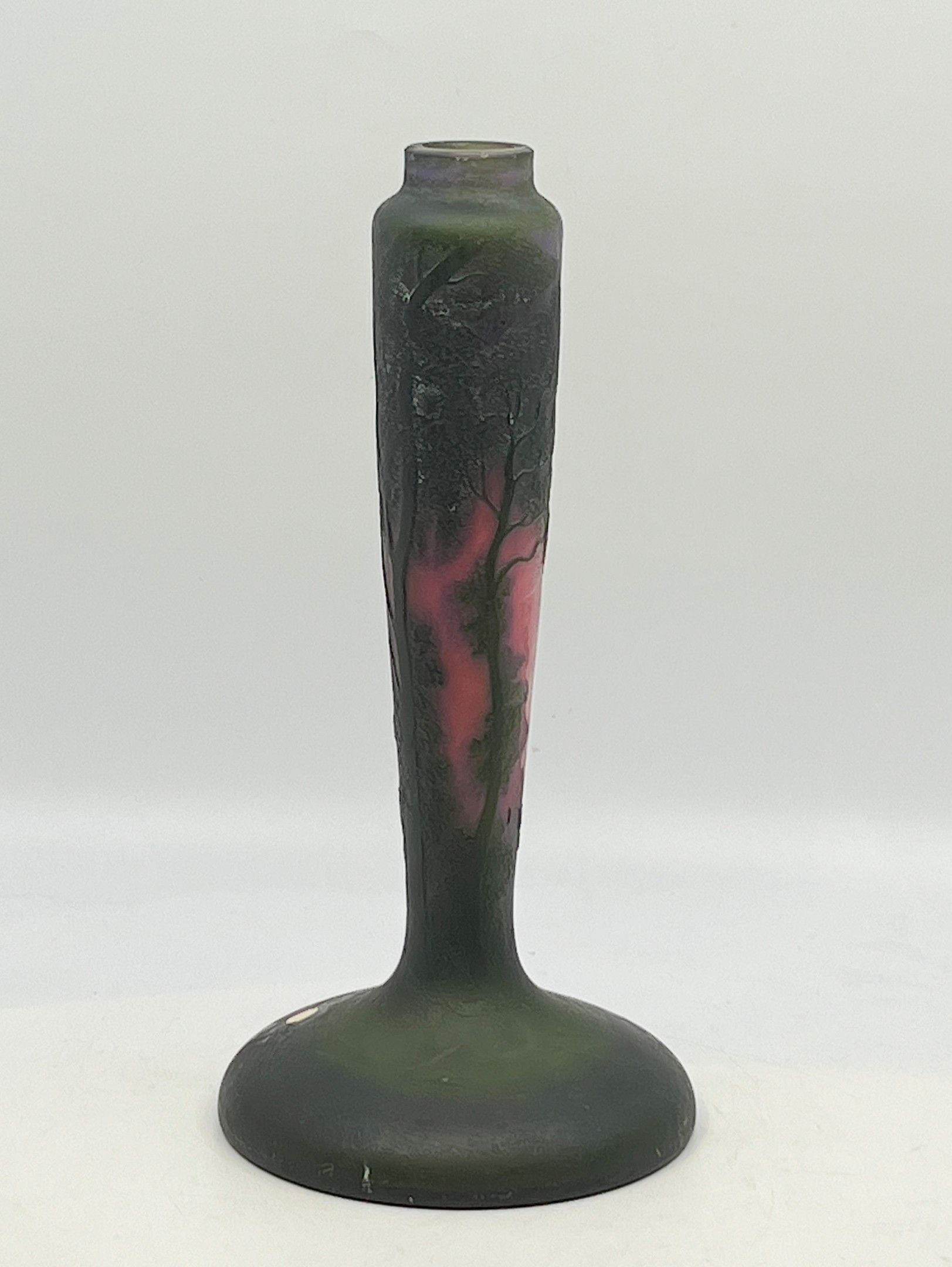 MULLER Frères à LUNEVILLE. Pied de lampe en verre multicouch…