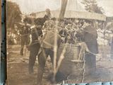 an old photo of a group of people on a boat