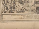 a drawing of a man standing in front of a group of people