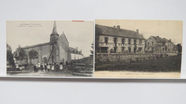 Arrênes : Lot de 2cpa : Rue de la Mairie (petits défauts), carte ...