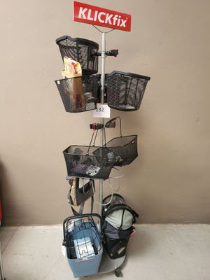 a picture of a rack with baskets on it