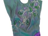 a picture of a purple and green dress on a mannequin mannequin mannequin mannequin mannequin mannequin manne