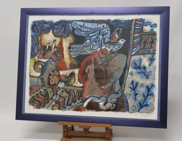 TOBIASSE Théo (1927 - 2012) « Des fruits pour Bethsabée ». Lithog...