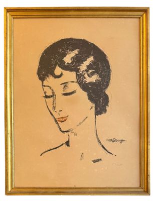 Kees VAN DONGEN (1877-1968) Jeune femme les yeux baissés. - Photo 1