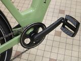 a close up of a bike with a chain on it