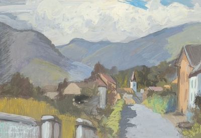 Jean PERSON (1910-2002). Pue d'un village.