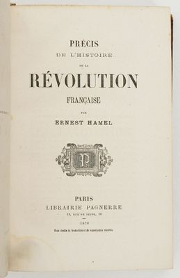 an old book with a black and white title on it