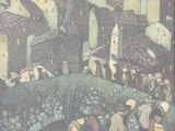 a picture of a picture of a painting of a village
